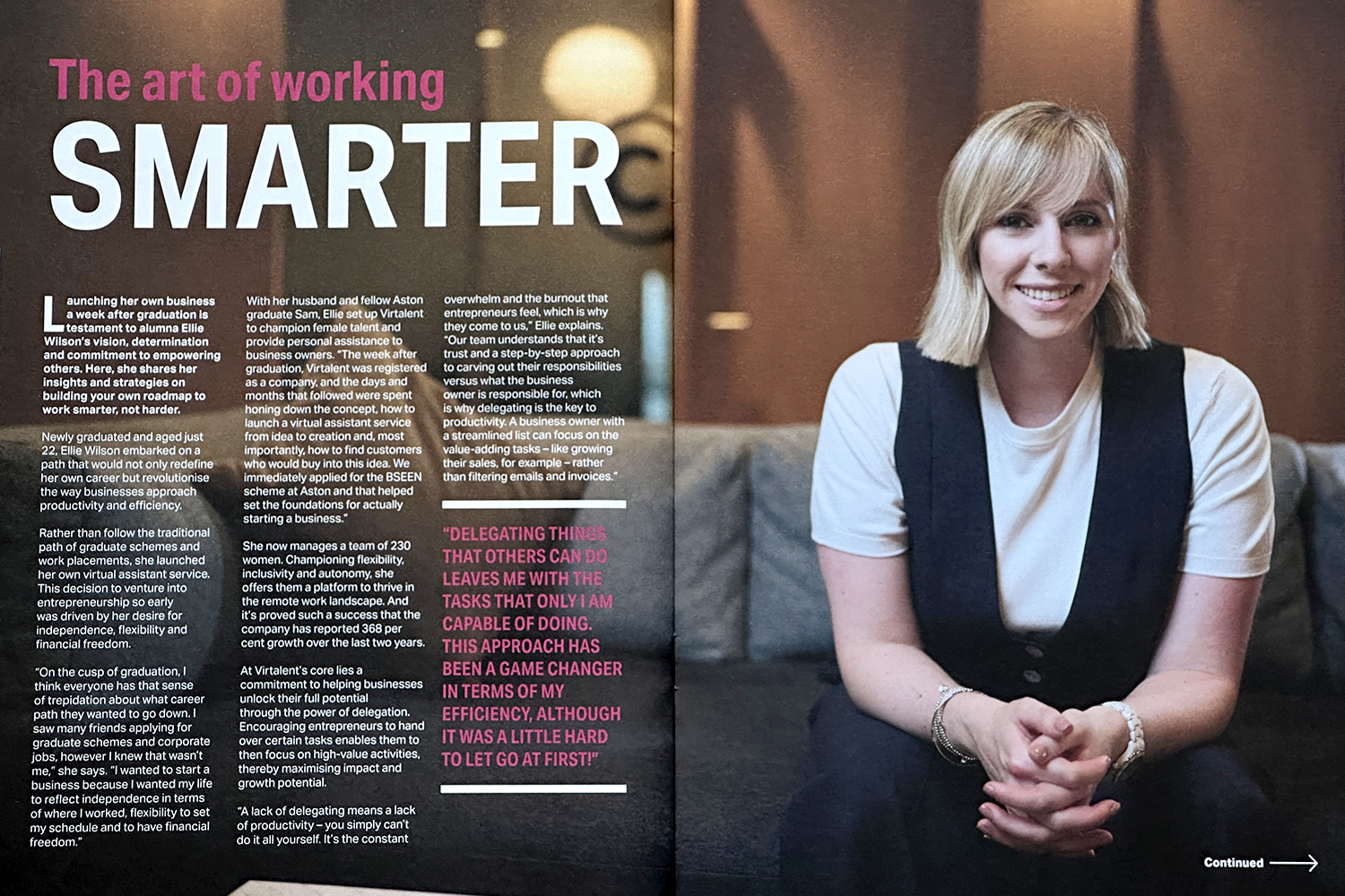 Ellie Wilson CEO Virtalent pictured in London